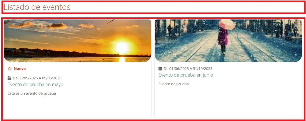 Pantalla de Calendario