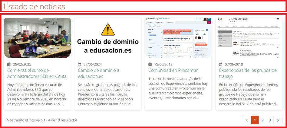 Pantalla de Noticias